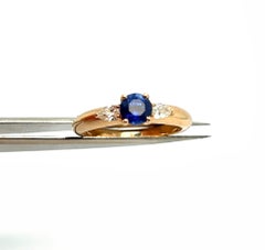 Ceylan Sapphire 0.82 Carats Diamonds Rose Gold 18 Carats Cocktail Ring