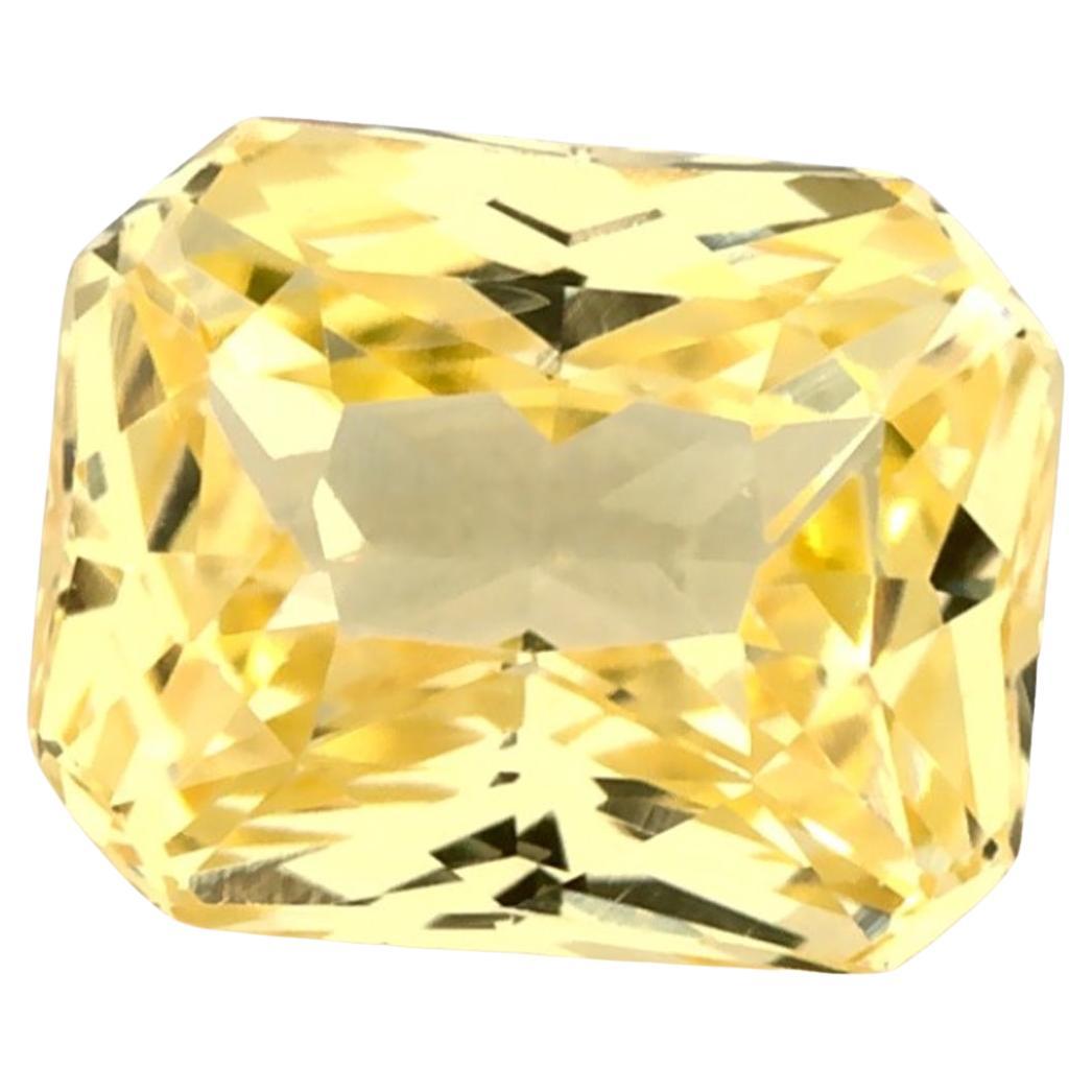 1.13ct Natural Yellow Sapphire Loose Gemstone, Heat Treated