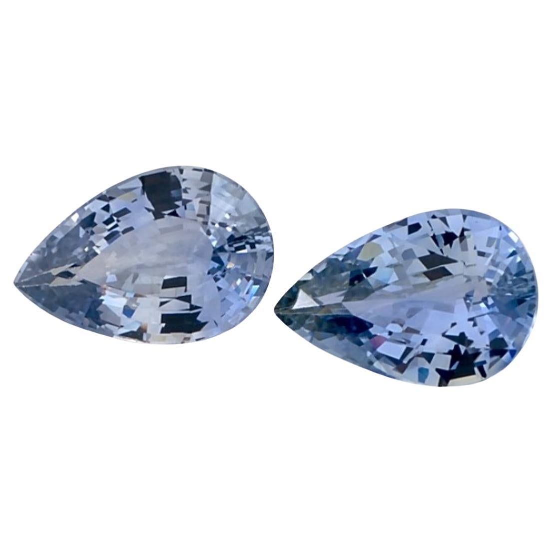 Ceylon 2.83ct Blue Sapphire Pear Loose Gemstone, Heat Treated, New For Sale