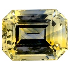 Gemma sciolta di Ceylon 4.50ct Nature Yellow Sapphire, trattata termicamente