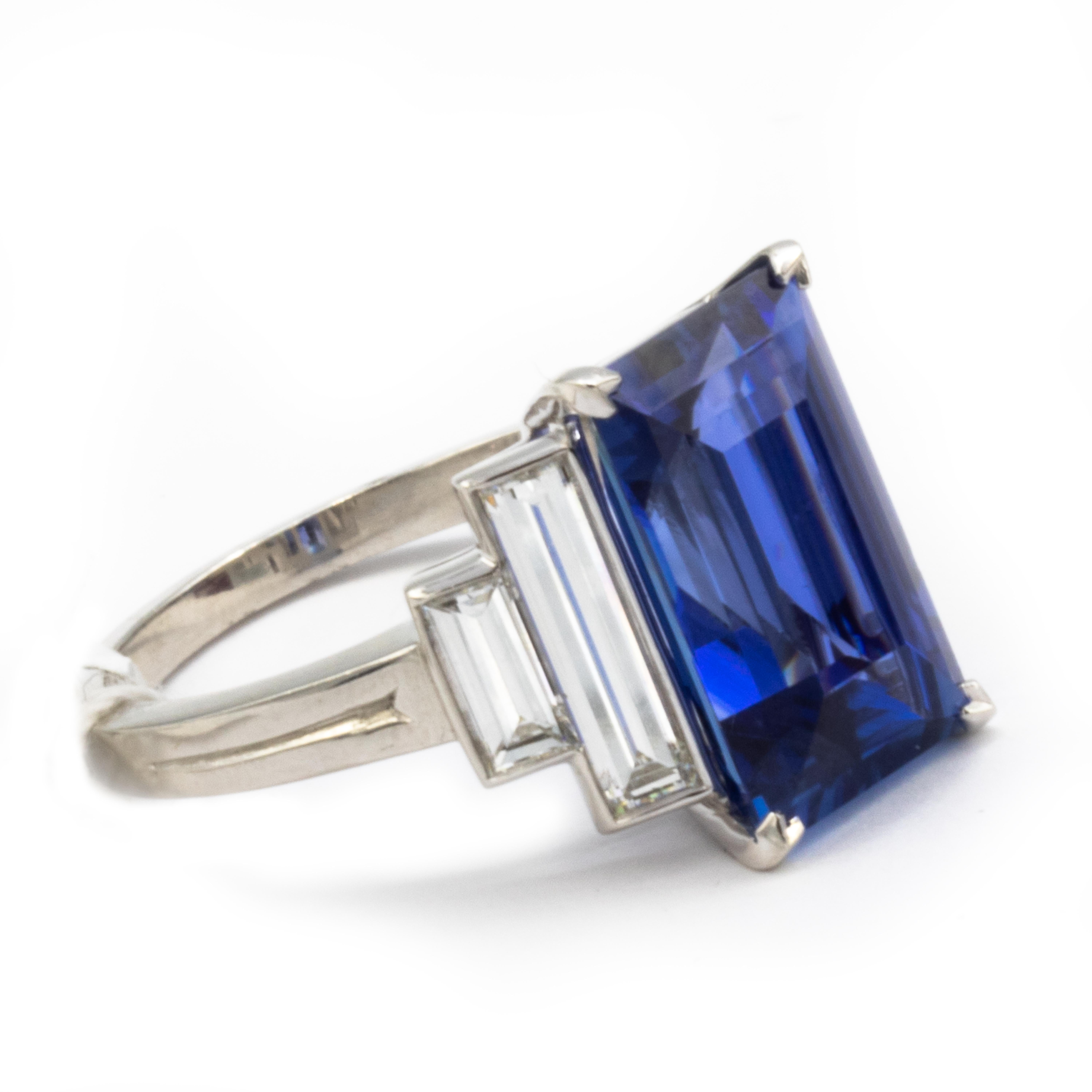 AGL Certified Natural Ceylon Sapphire 7.70 Carat Platinum Ring 1.40cts Diamonds 3