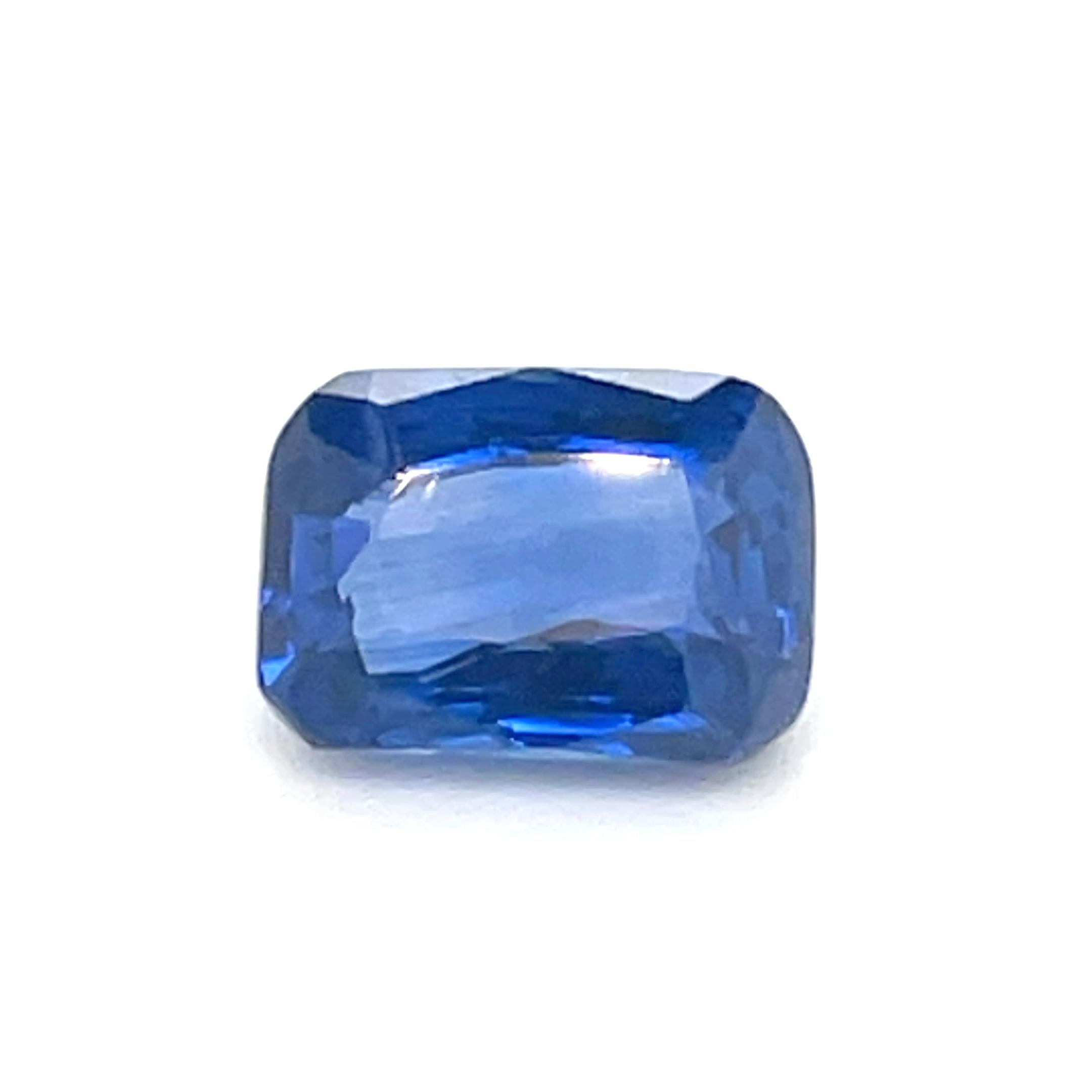 Zaffiro blu di Ceylon da 3,05 carati con taglio a cuscino in vendita 4