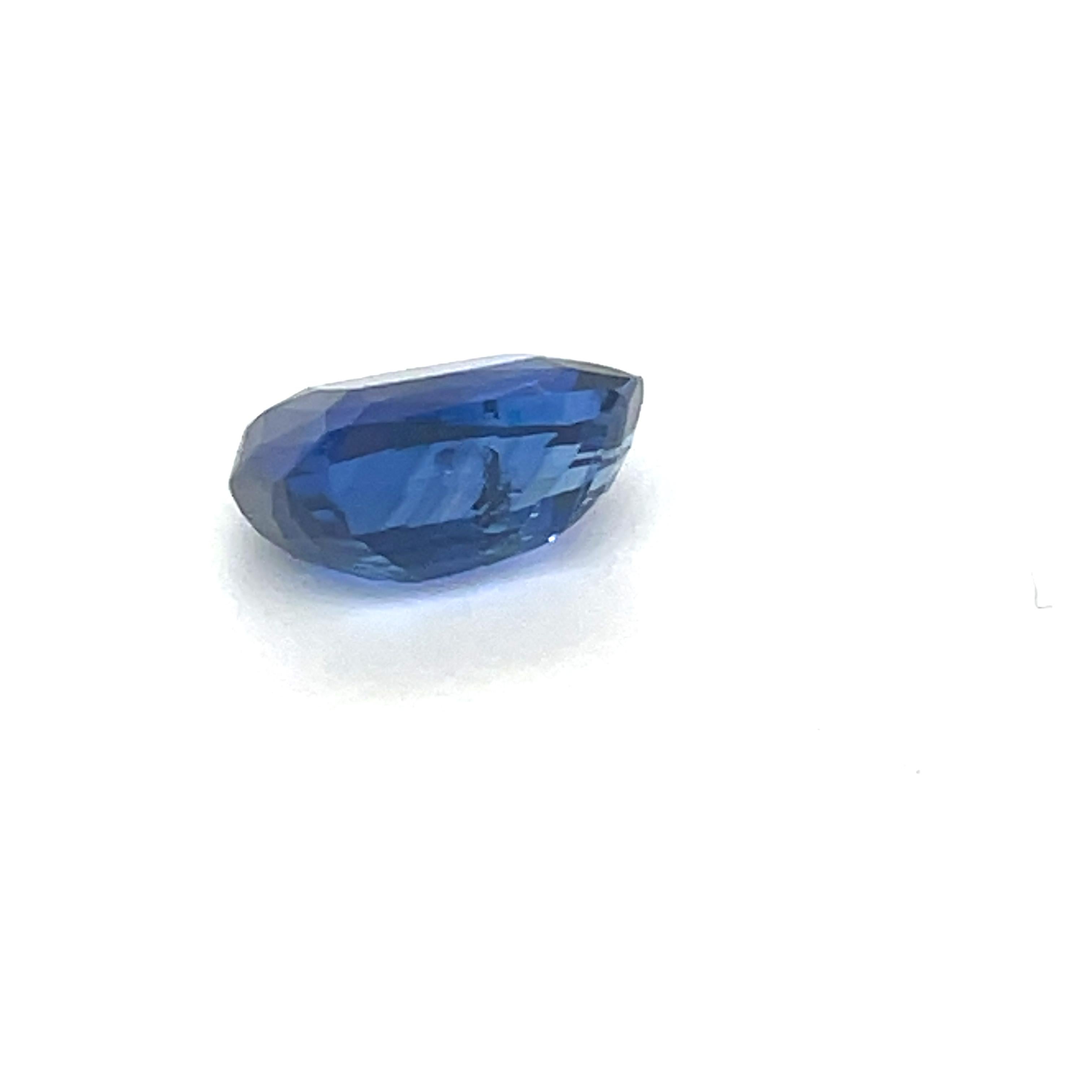 Zaffiro blu di Ceylon da 3,05 carati con taglio a cuscino in vendita 1