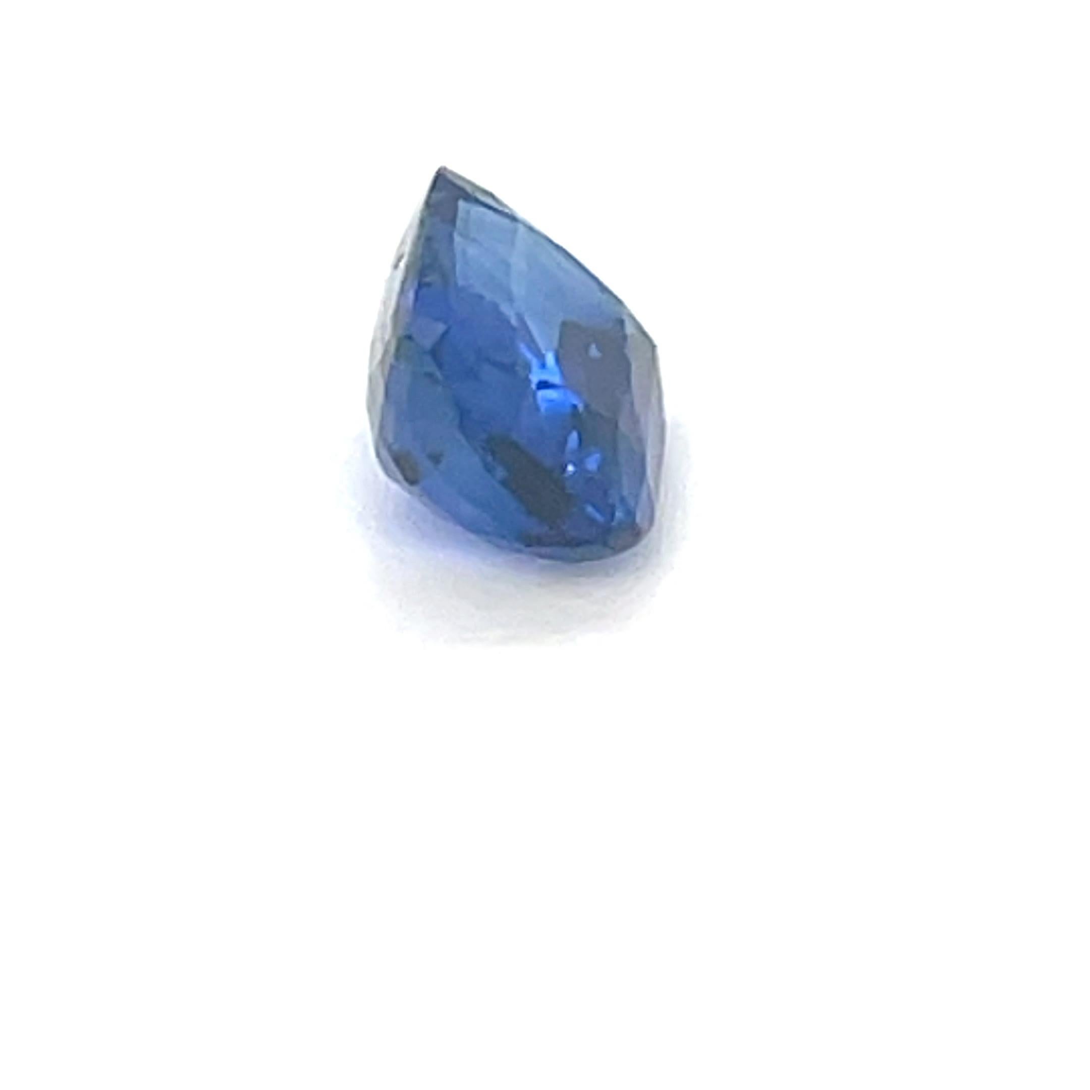 Zaffiro blu di Ceylon da 3,05 carati con taglio a cuscino in vendita 2