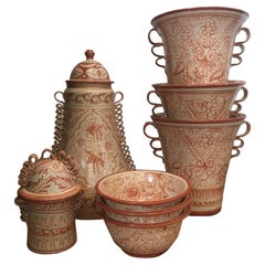 Vintage Sourced Spanish Ceramic Talavera Mexican Pottery