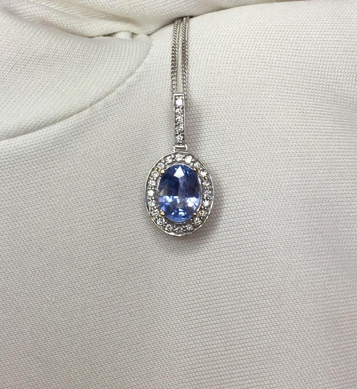 light blue sapphire necklace
