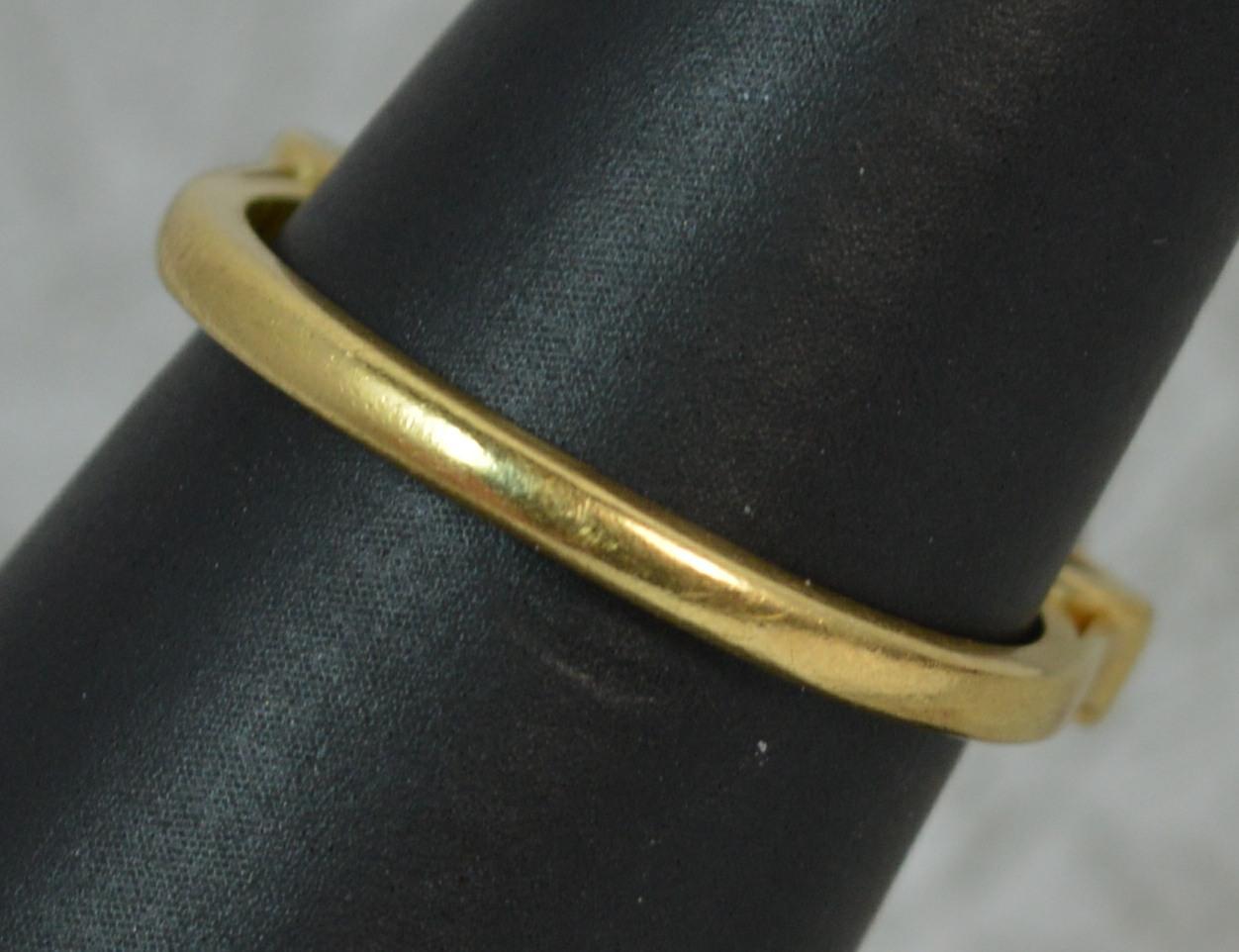 Ceylon Orange Sapphire Emerald and Diamond 18 Carat Gold Five-Stone Ring 5