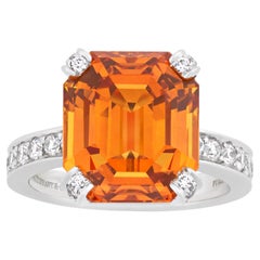 Ceylon Orange Sapphire Ring by Tiffany & Co., 11.75 Carats