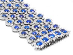 Ceylon Sapphire and Diamond Bracelet