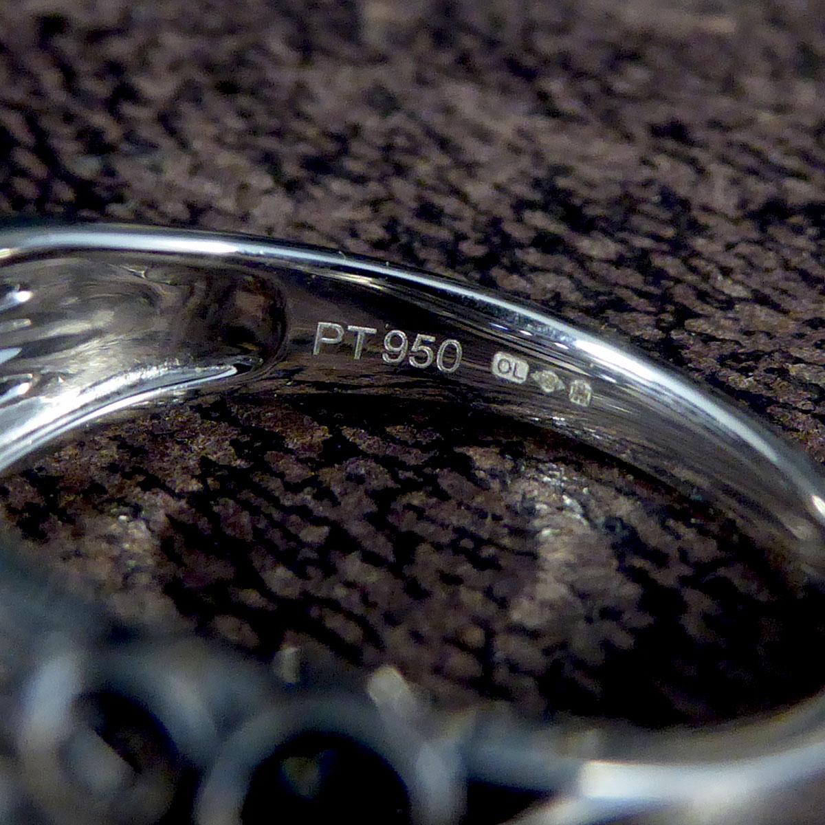 Women's or Men's Ceylon Sapphire and Diamond Bubble Style Ring in Platinum