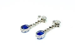 Ceylon Sapphire and Diamond Earrings