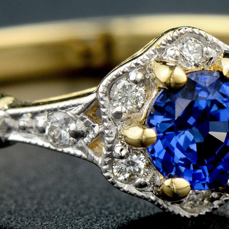 Women's Ceylon Sapphire Diamond Cocktail Ring