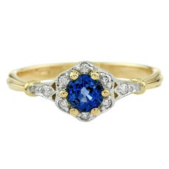 Ceylon Sapphire Diamond Cocktail Ring Ceylon Sapphire Diamond Cocktail Ring