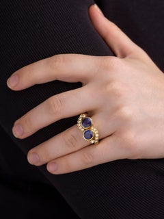 Ceylon Sapphire & Diamond Dress Ring