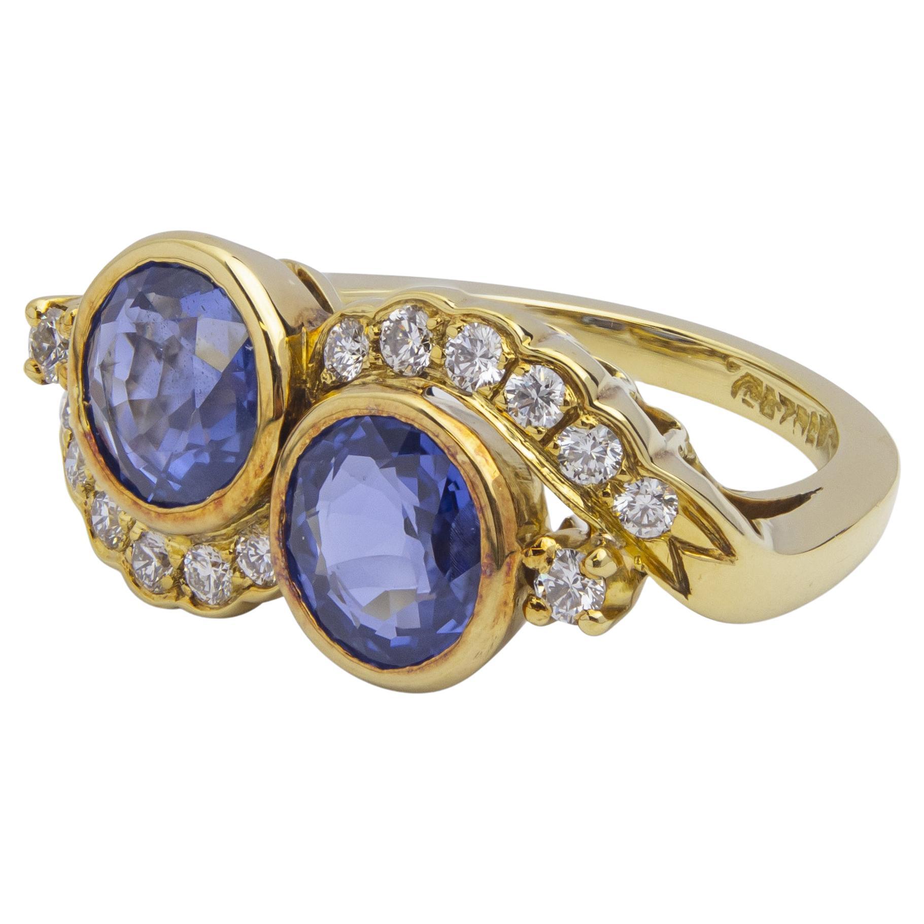Ceylon Saphir & Diamant Kleid Ring