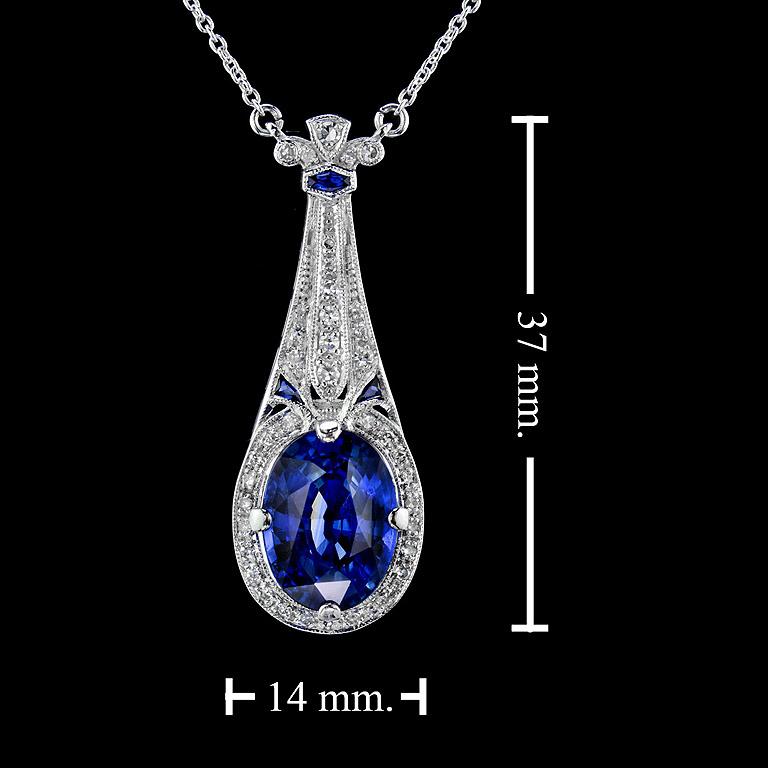 Ceylon Sapphire Diamond Necklace 1