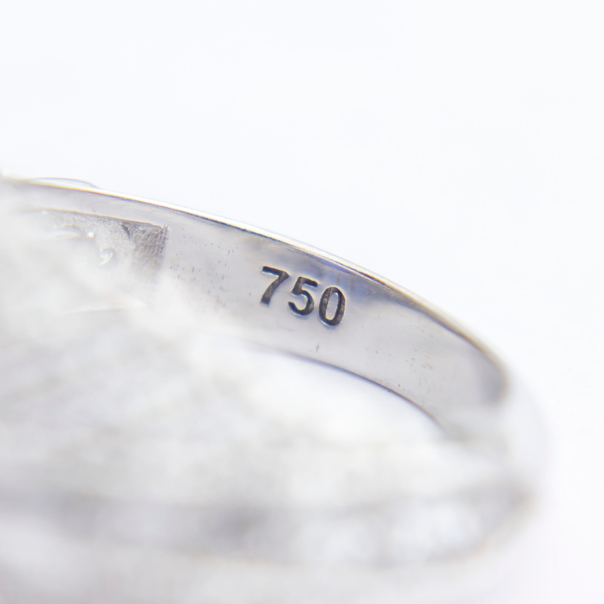 Ring mit Ceylon-Saphir und Diamant im Angebot 1