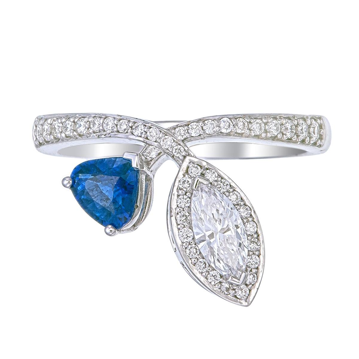 Anello con zaffiro di Ceylon in vendita 4