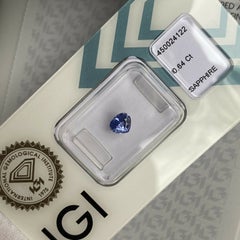 Ceylon Vivid Purple Blue Untreated Sapphire 0.64ct Pear Cut IGI Certified Gem