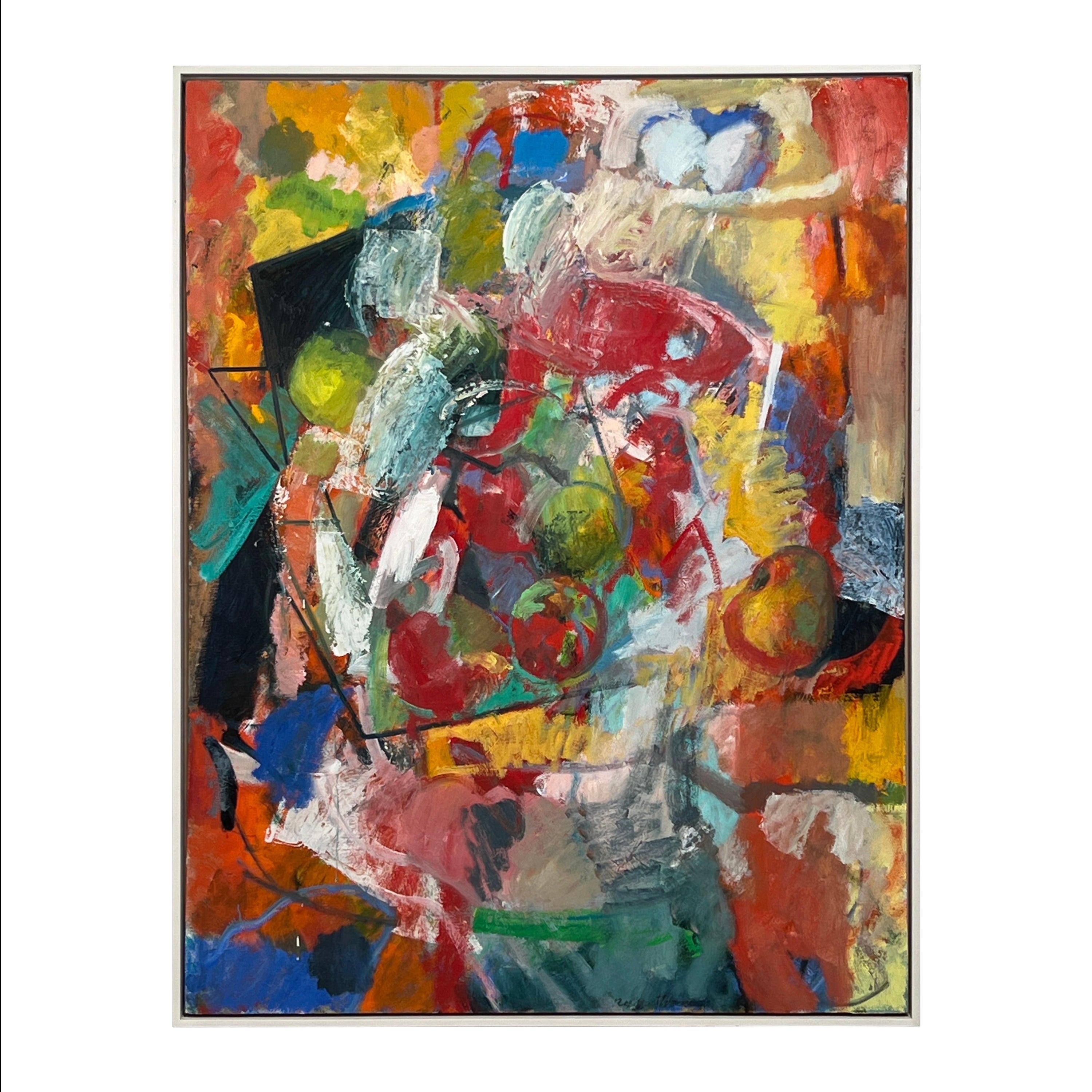 La pomme de Cézanne, peinture expressionniste abstraite de Paul Russotto