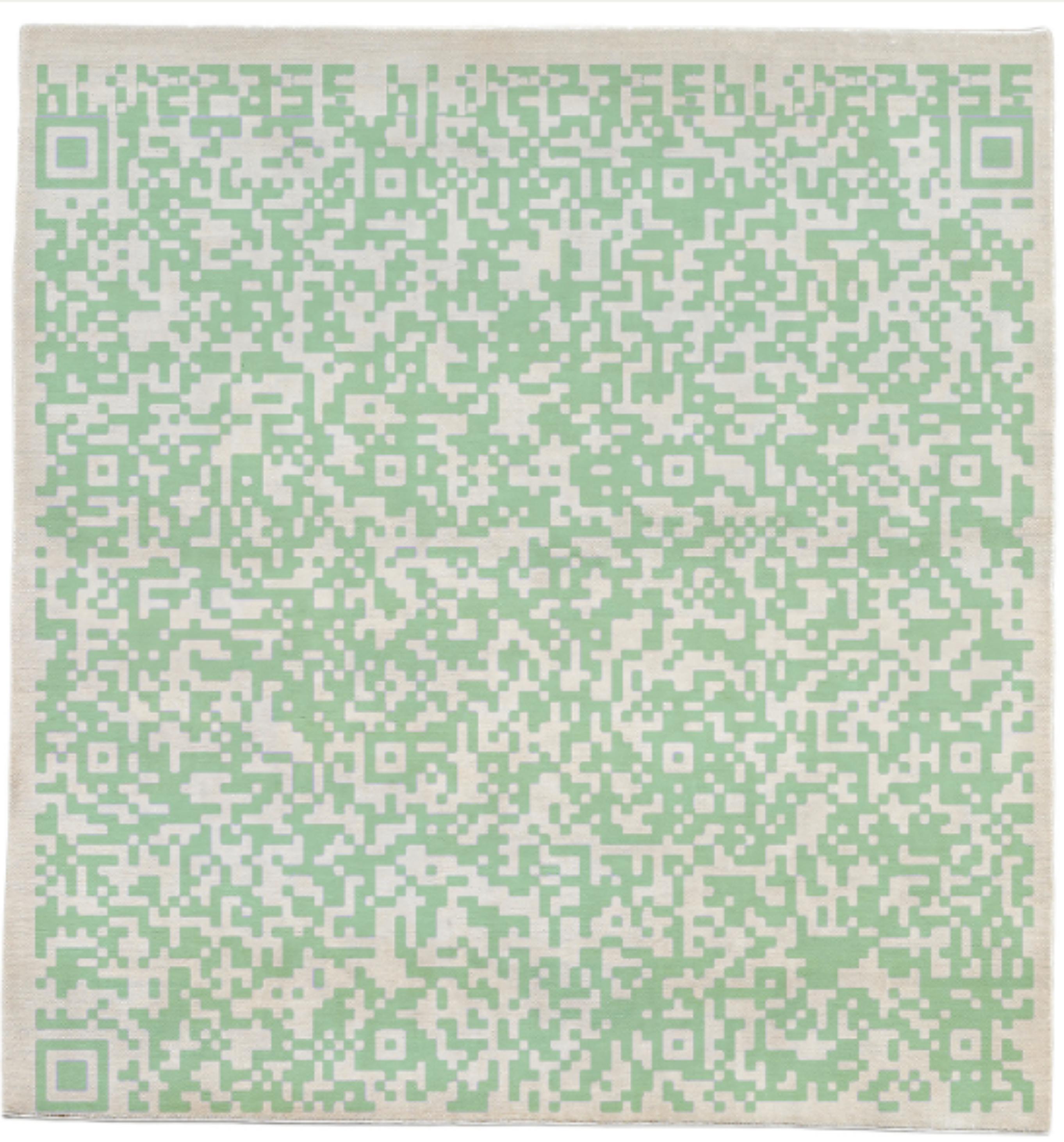 CF BPG1 green Mutation by Caturegli Formica
Dimensions: W 225 x L 240 cm
Materials: Wool

Carpets as deep information

Carpets are very common items. But it has never really been clear if their decorations, so confidently woven and