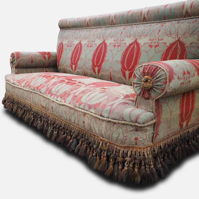C.F.A. Voysey Arts & Crafts Upholstered Sofa, circa 1900 3