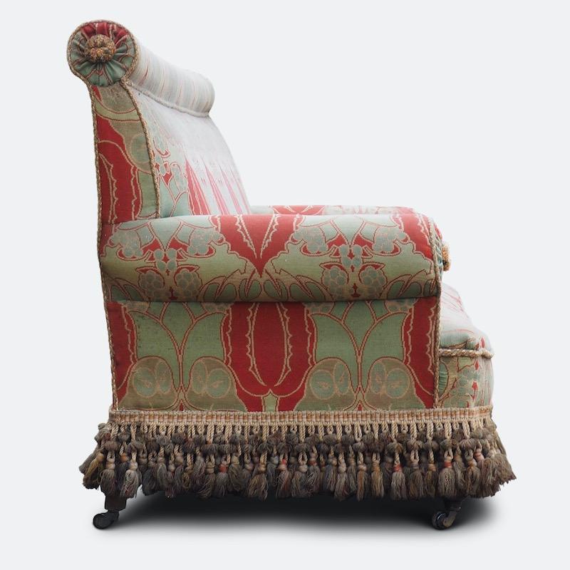C.F.A. Voysey Arts & Crafts Upholstered Sofa, circa 1900 5