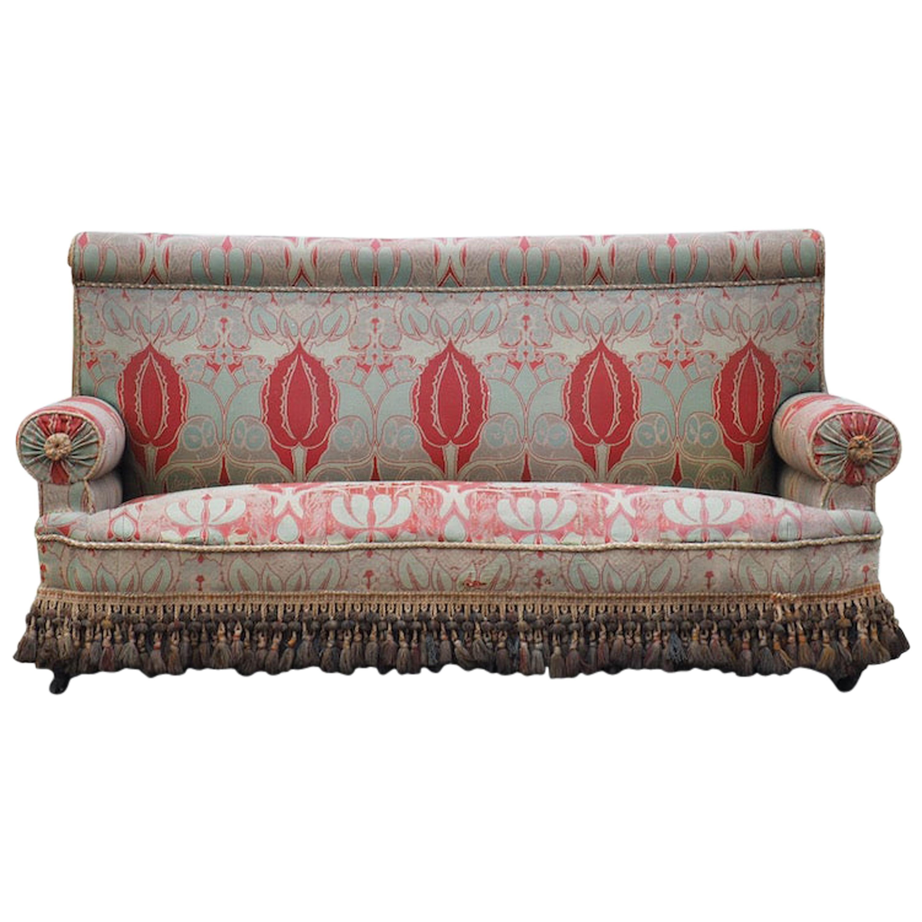 C.F.A. Voysey Arts & Crafts Upholstered Sofa, circa 1900