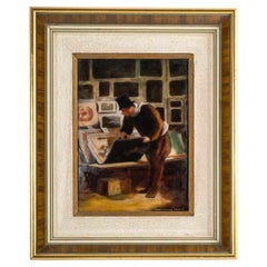 C.Fauré Limoges « L'Amateur d'Estampe » After Honoré Daumier (1808-1879)