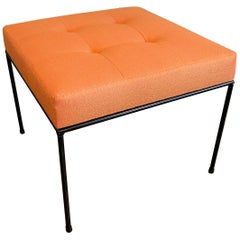 cFsignature Minimal Upholstered Wrought Iron Ottoman