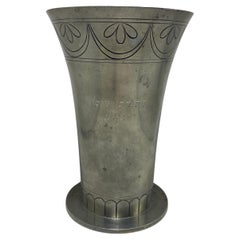 Art-Déco-Vase aus Zinn von CG Hallberg, Schweden, 1930er Jahre