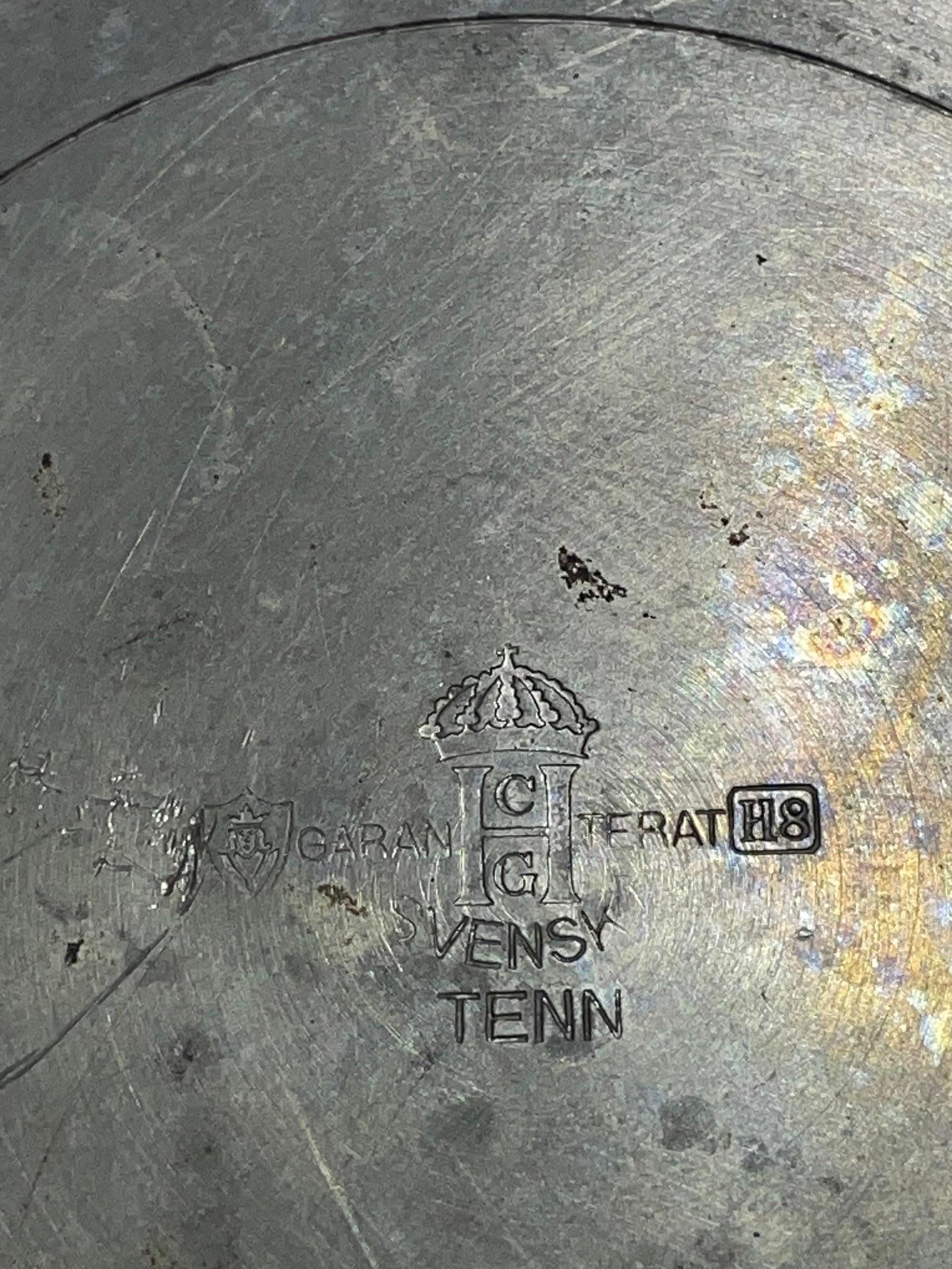 Mid-20th Century Art Deco Pewter Bowl by CG Hallberg, Sweden, 1931 For Sale