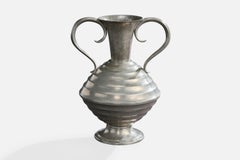 C.G. Hallberg, Vase, Pewter, Sweden, 1930s