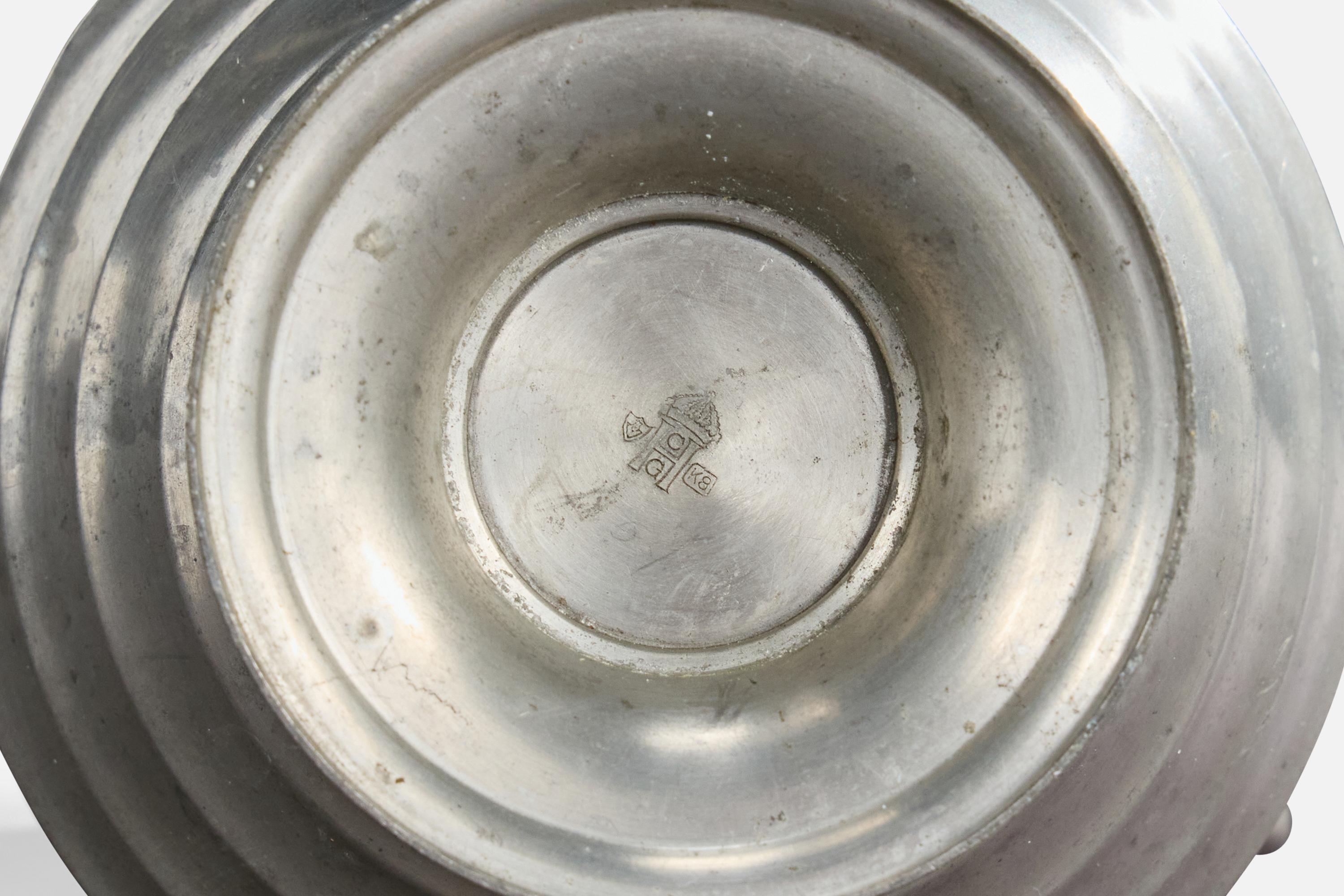 C.G. Hallberg, Vase, Pewter, Sweden, 1930s in vendita 2