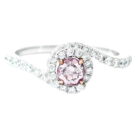 CGL Certified 0.20 Carat Faint Pink VS1 Clarity Diamond Ring