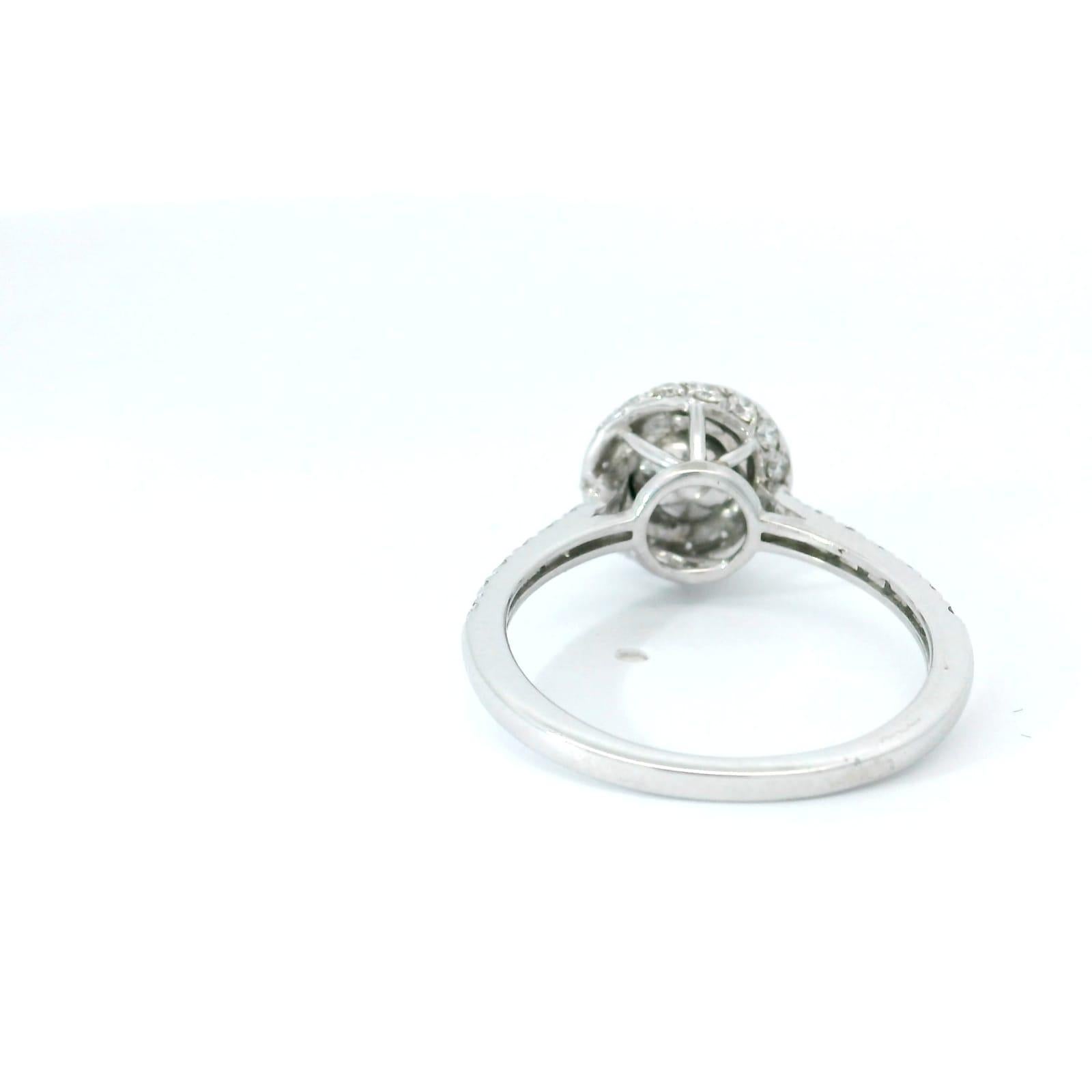 Anello con diamante certificato CGL da 037 carati di colore rosa violaceo molto chiaro con purezza I1 in vendita 1