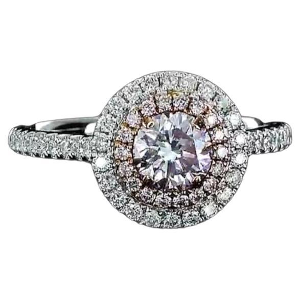 CGL zertifiziert 0,58 Karat Faint Pink Diamond Ring SI2 Klarheit