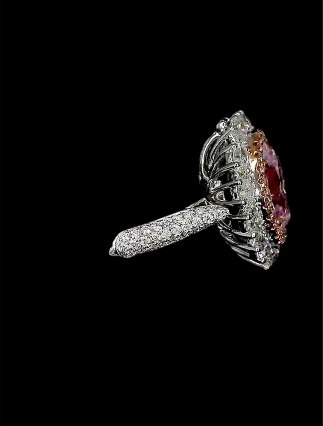 Women's or Men's CGL Certified 1.90 Carat Faint Pink Diamond Ring & Pendant Convertible  For Sale