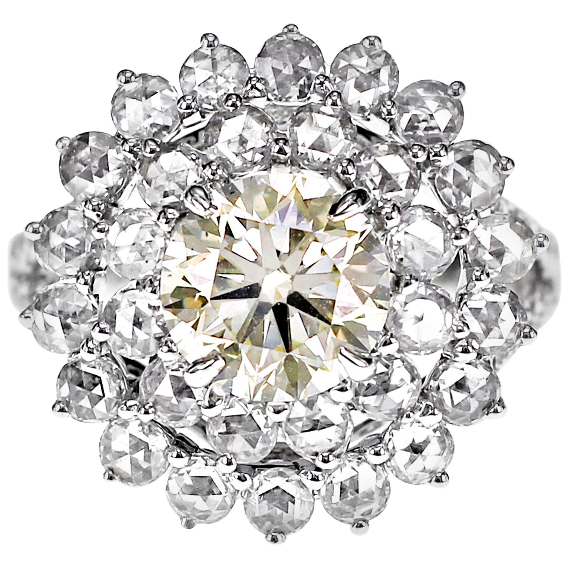 CGL Certified 2.05 Carat White Diamond Wedding Ring