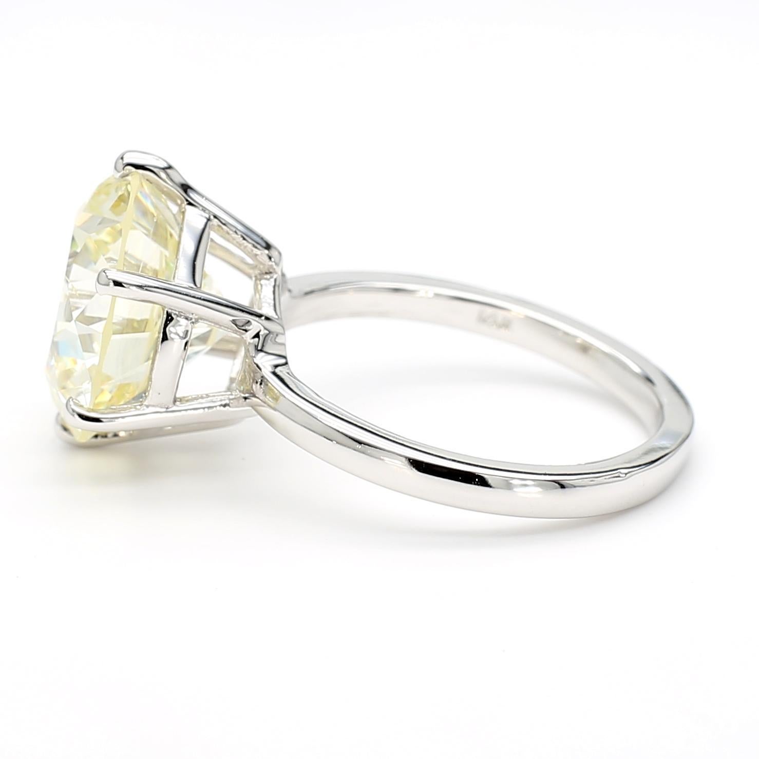 CGL zertifiziert 6,3 Karat I/VS2 Runde Diamant 14K Weißgold Solitär Verlobung im Angebot 4