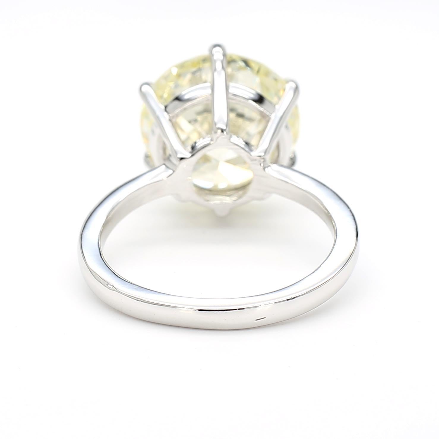 CGL zertifiziert 6,3 Karat I/VS2 Runde Diamant 14K Weißgold Solitär Verlobung im Angebot 1
