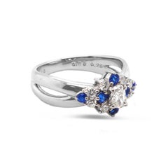 CGL Certified Hauynite Rare Stone Diamond Exquisite Cocktail Ring Platinum PT900