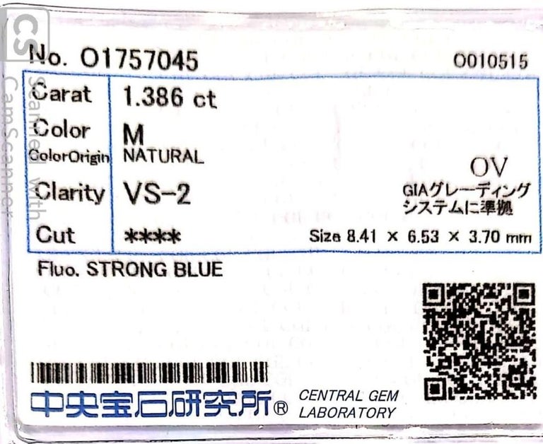 CGL GRJ Japan Lab Certified Diamond and Ruby Solitare Ring