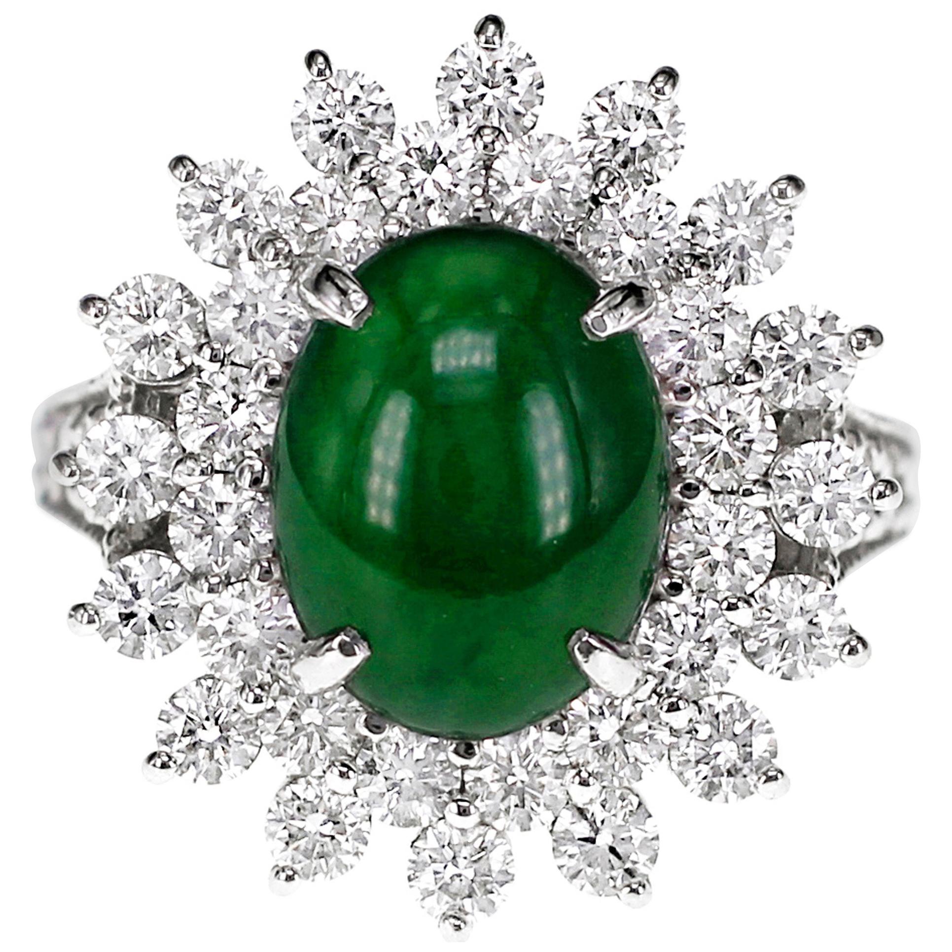 CGL Japan Lab Certified 4.03 Carat Jadeite 'Jade' Diamond