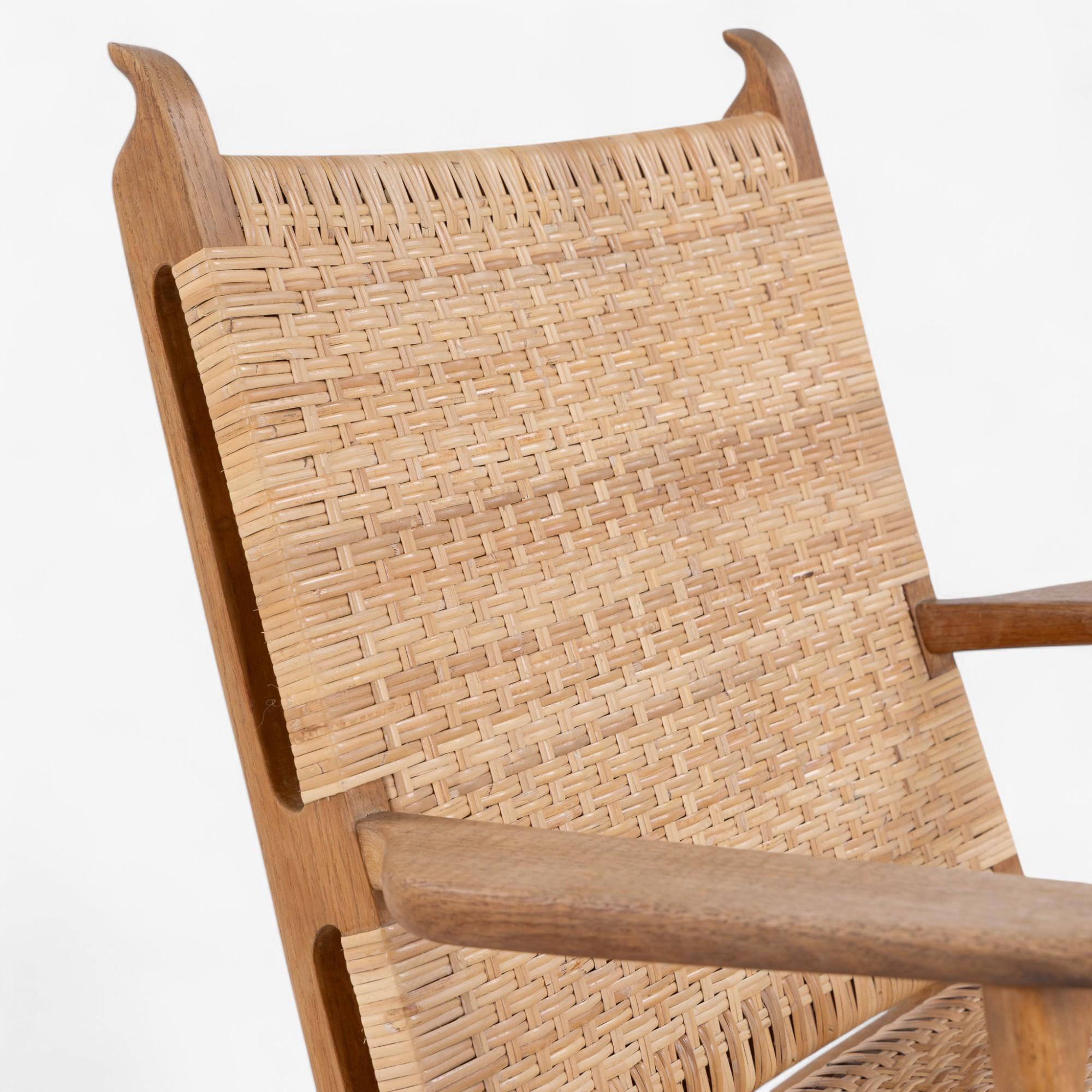 CH 27 - Sillón de roble patinado de Hans J. Wegner en Bueno estado para la venta en Copenhagen, DK