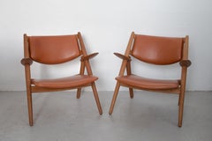 CH-28 Sawbuck armchairs by Hans J. Wegner for Carl Hansen & Søn