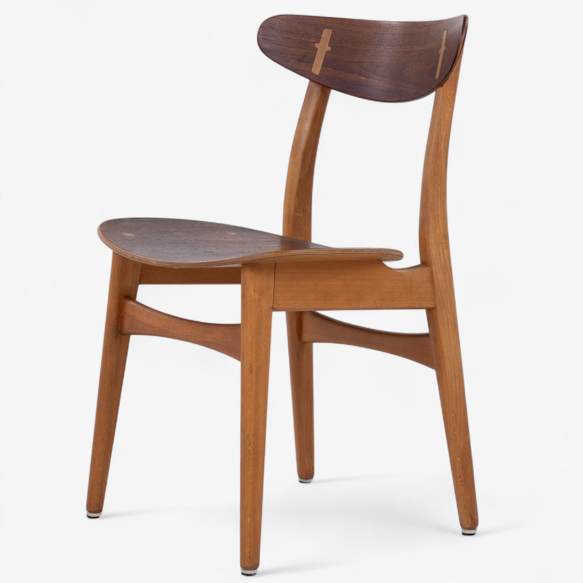 Mid-Century Modern CH 30 - Set of 6 dining chair in teak by Hans J. Wegner For Sale