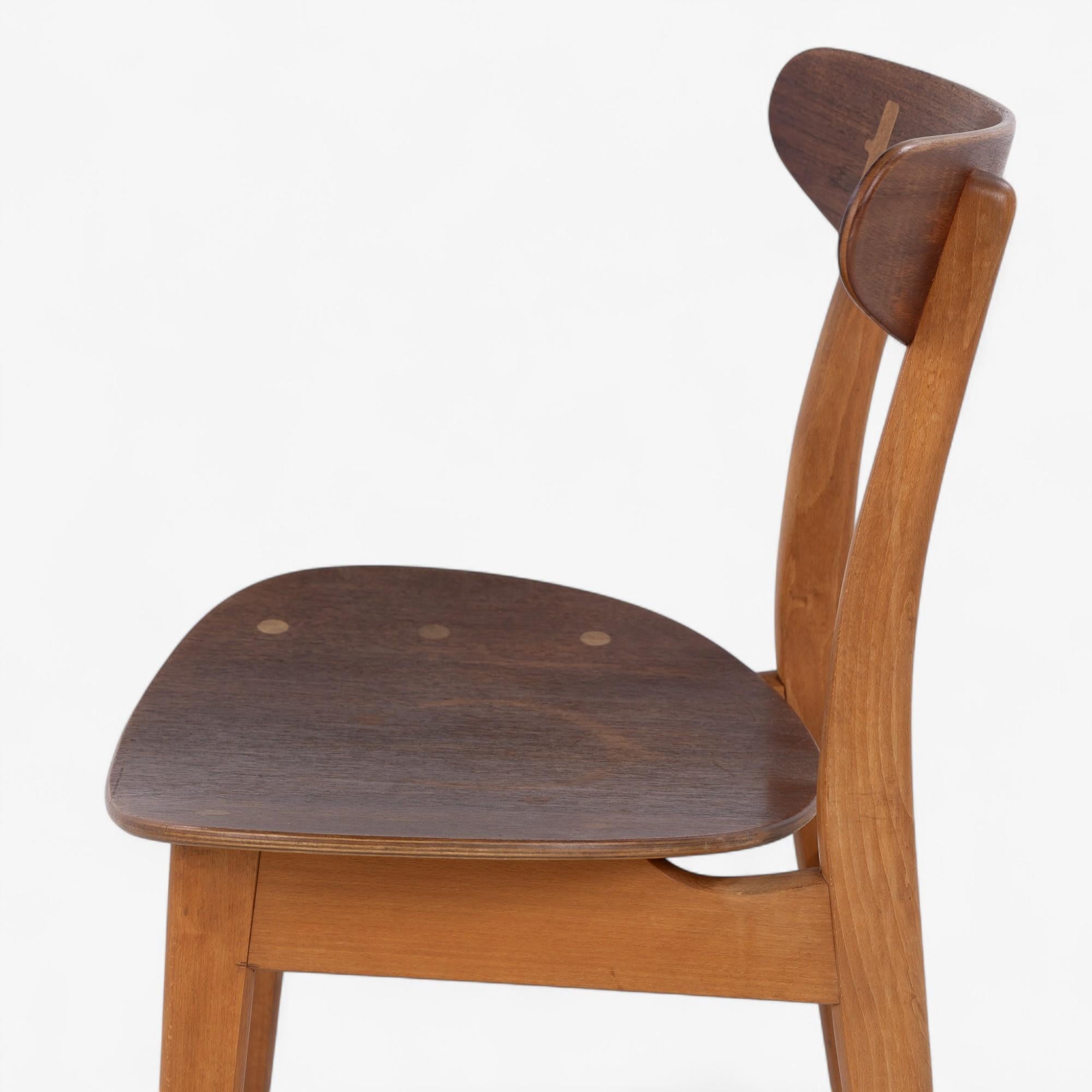 CH 30 - Set of 6 dining chair in teak by Hans J. Wegner For Sale 1