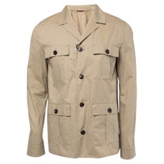 CH Carolina Herrera Chaqueta con botones de algodón beige M