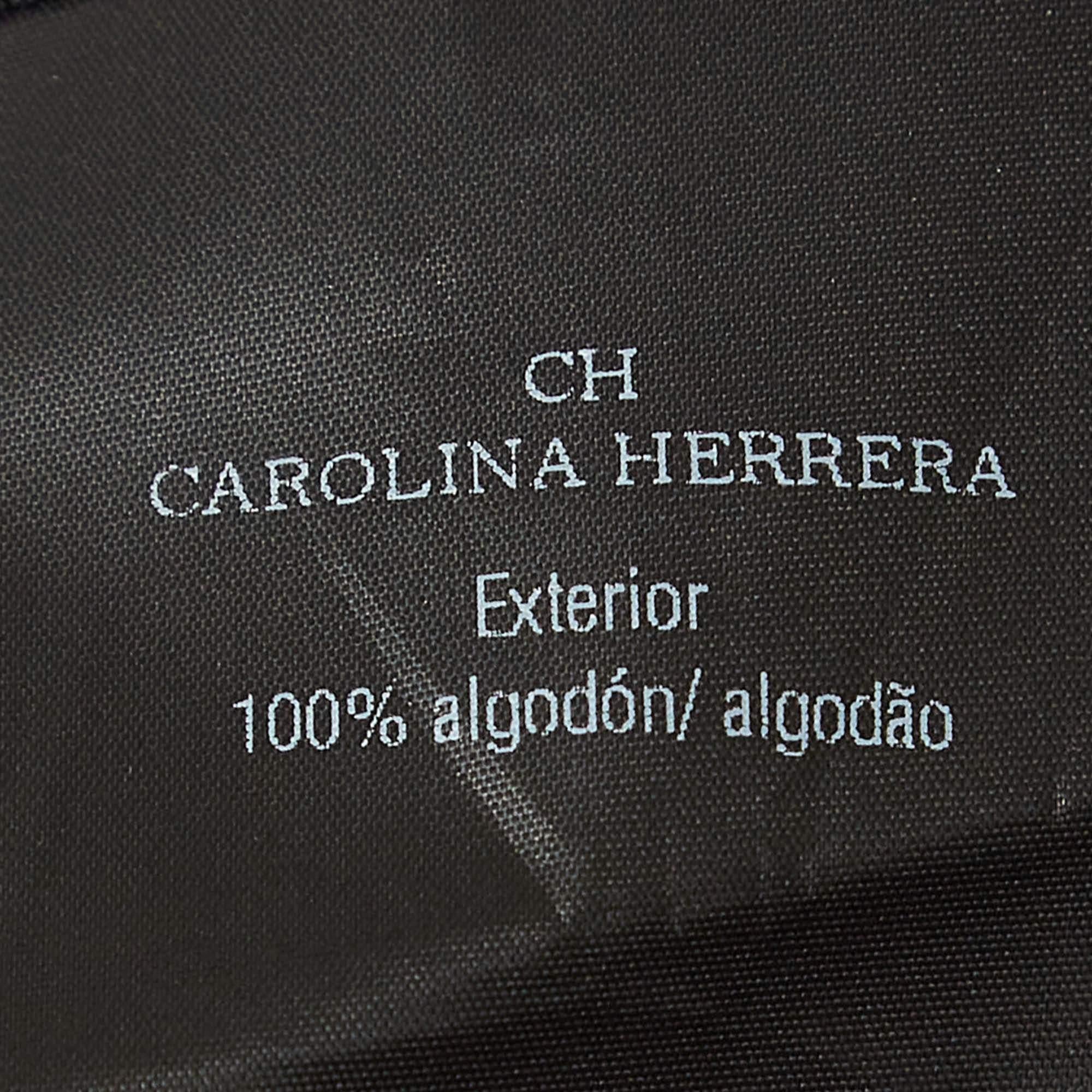 Donna CH Carolina Herrera - Top Kaftano oversize in pizzo floreale nero XS in vendita